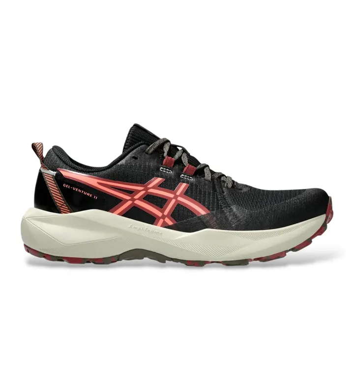 Asics para mujer. 1012B933 Zapatillas Gel Venture 11 negro (36), Plano, Cordones, Casual, Deportivo, Outdoor, Running