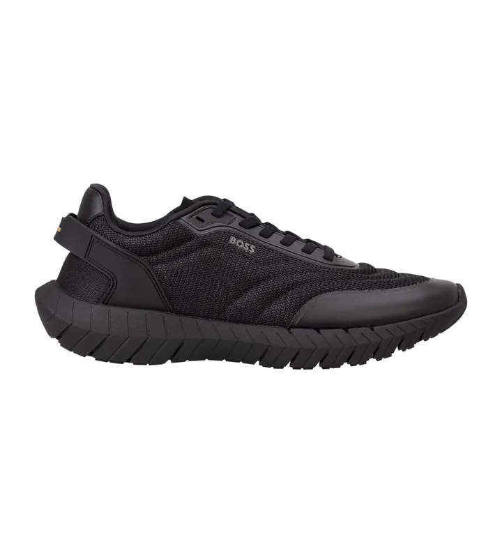 BOSS para hombre. 50568946 Zapatillas Motion negro (40), Plano, Cordones, Casual, Mesh