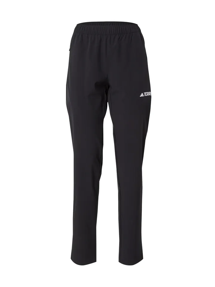 ADIDAS TERREX Pantalón de montaña 'Essentials'  negro / blanco