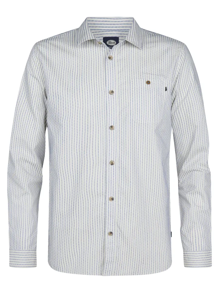 Petrol Industries Camisa azul / blanco
