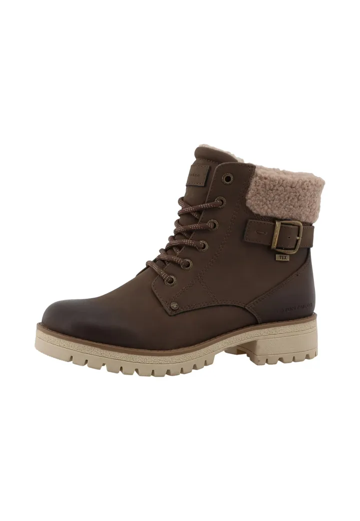 TOM TAILOR Botines con cordones marrón