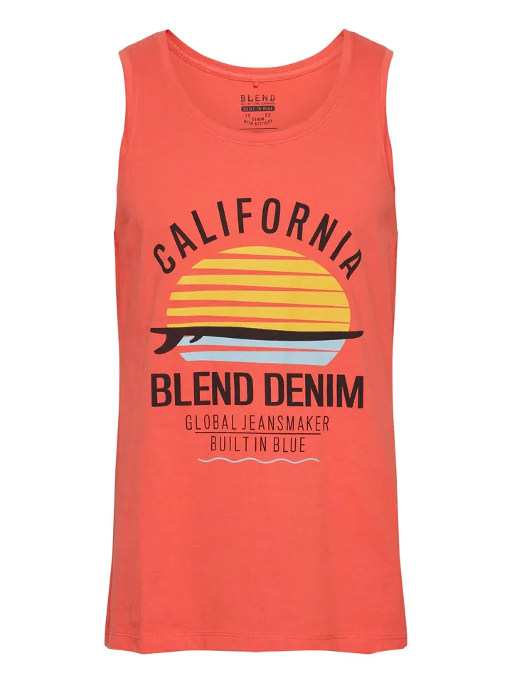 BLEND Camiseta 'Cali'  mezcla de colores / rojo anaranjado