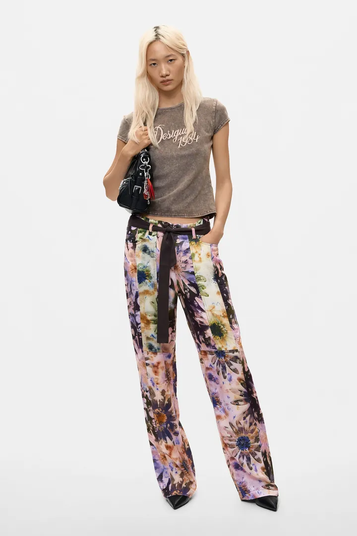 Desigual, Pantalón Estampado Largo, Mujer, Lyocell, L
