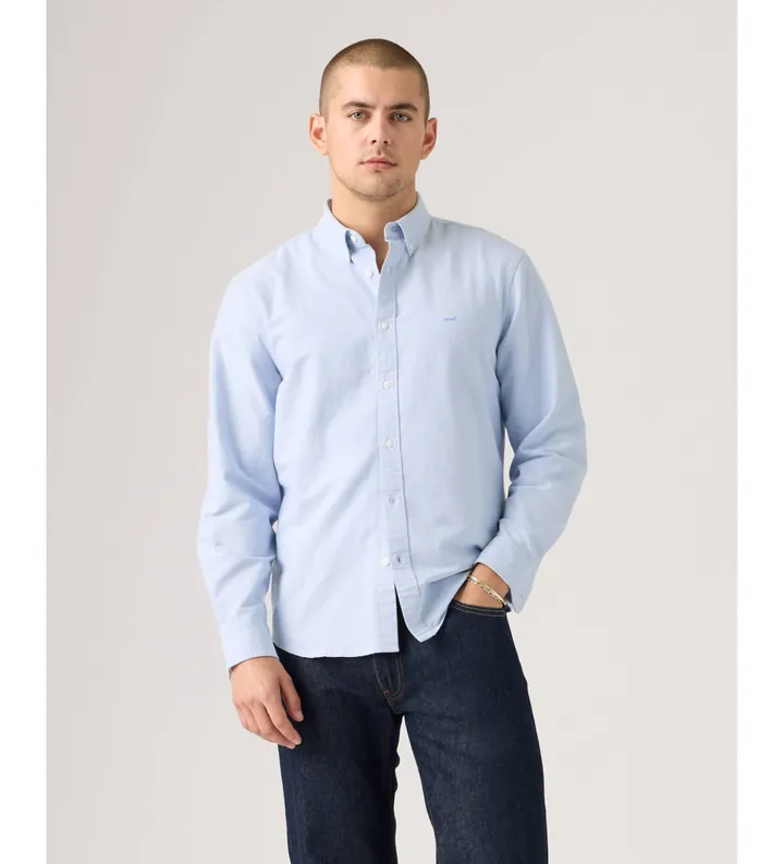 Levi's para hombre. A7210-0050 Camisa de Botones Authentic azul (S), Casual, Algodón, Manga larga