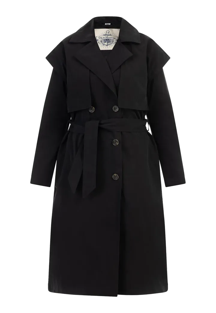 DreiMaster Vintage Abrigo de entretiempo negro