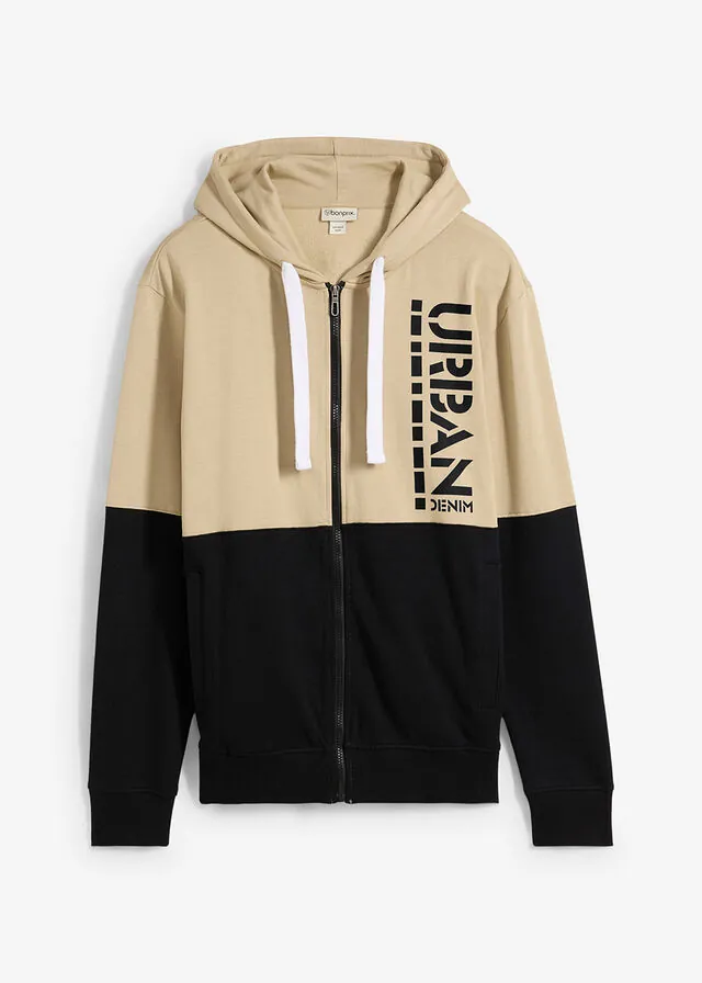 Chaqueta de chándal con capucha de algodón orgánico