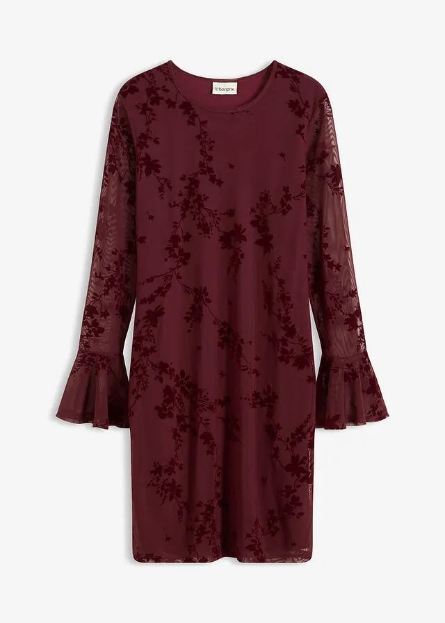 Vestido corto con malla