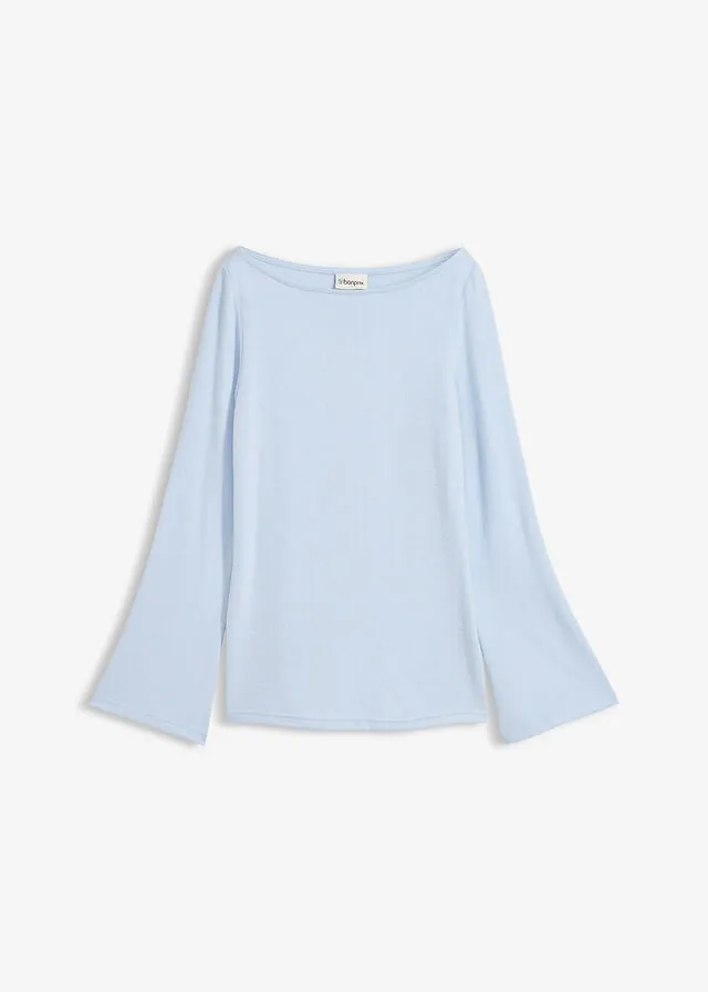 Camiseta de manga larga de suave mezcla de viscosa