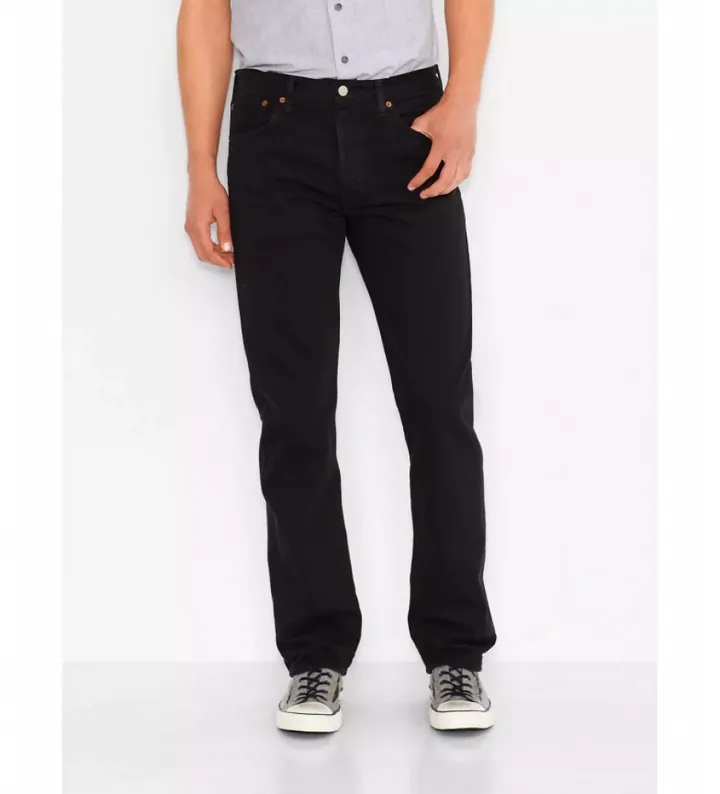 Levi's para hombre. 00501-0165 Jeans 501 Original negro (29/32), Casual, Algodón, Denim, Sostenible