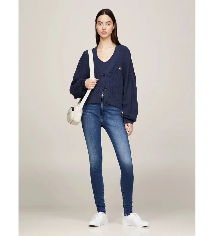 Tommy Jeans para mujer. DW0DW09215 Jeans Sylvia Ceñidos azul (25/32), Casual, Algodón, Elastano