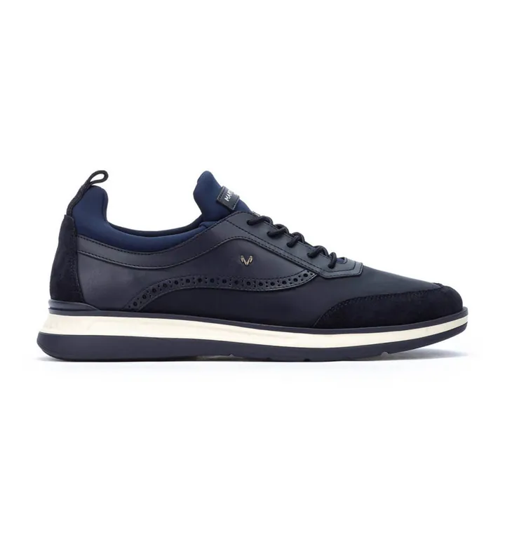 Martinelli para hombre. 1606-2733X1 Zapatillas de Piel Walden marino (39), Plano, Cordones, Casual