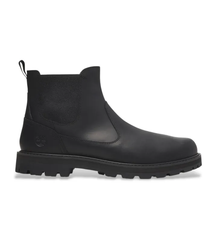 Timberland para hombre. TB0A6A4WW021 Botines Chelsea de piel Britton Road negro (40), Plano, Ninguno, Casual, Sostenible