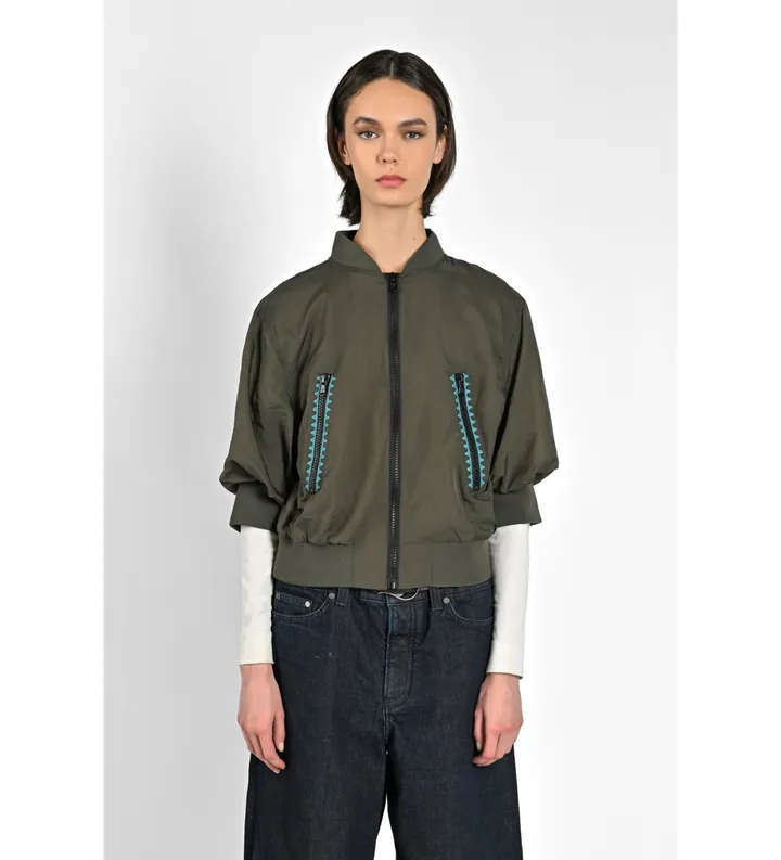Canadian Classics para mujer. CN.GS225006W Chaqueta Zowie verde (M), Casual, Nylon, Manga larga