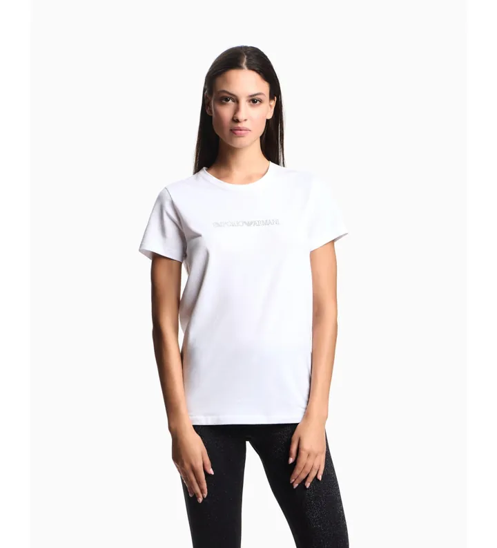 Emporio Armani para mujer. EW000408_AF13033 Camiseta Homie blanco (L), Homewear, Algodón