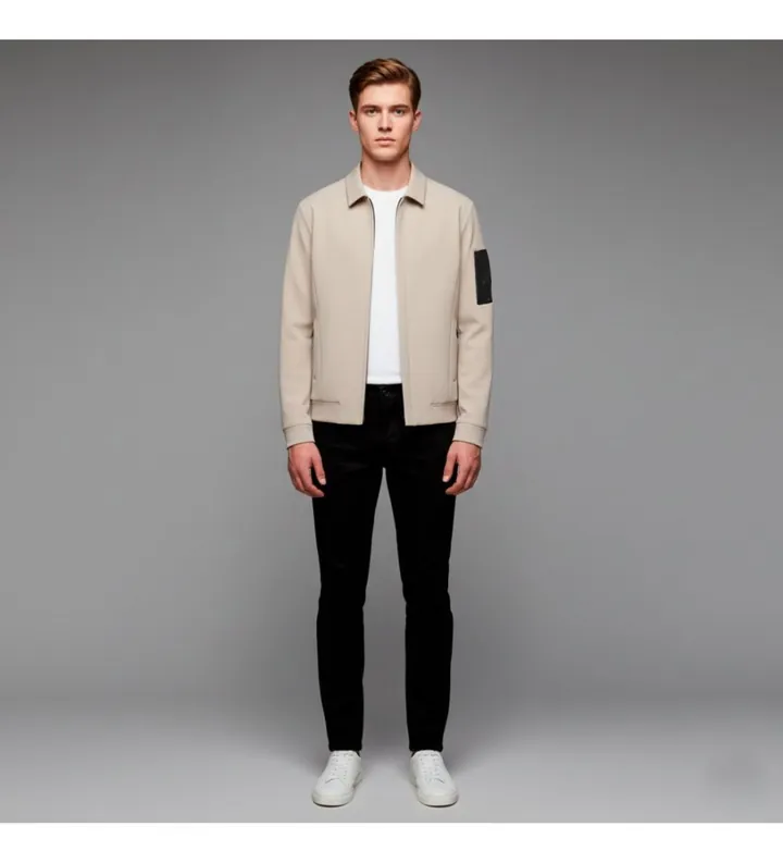 BOSS para hombre. 50549978 Chaqueta Expedit beige (L), Casual, Poliéster