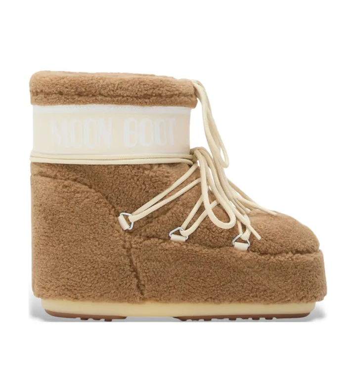 Moon Boot unisex. 80D1409700 Botines Icon Low marrón (36/38), Plano, Cordones, Casual