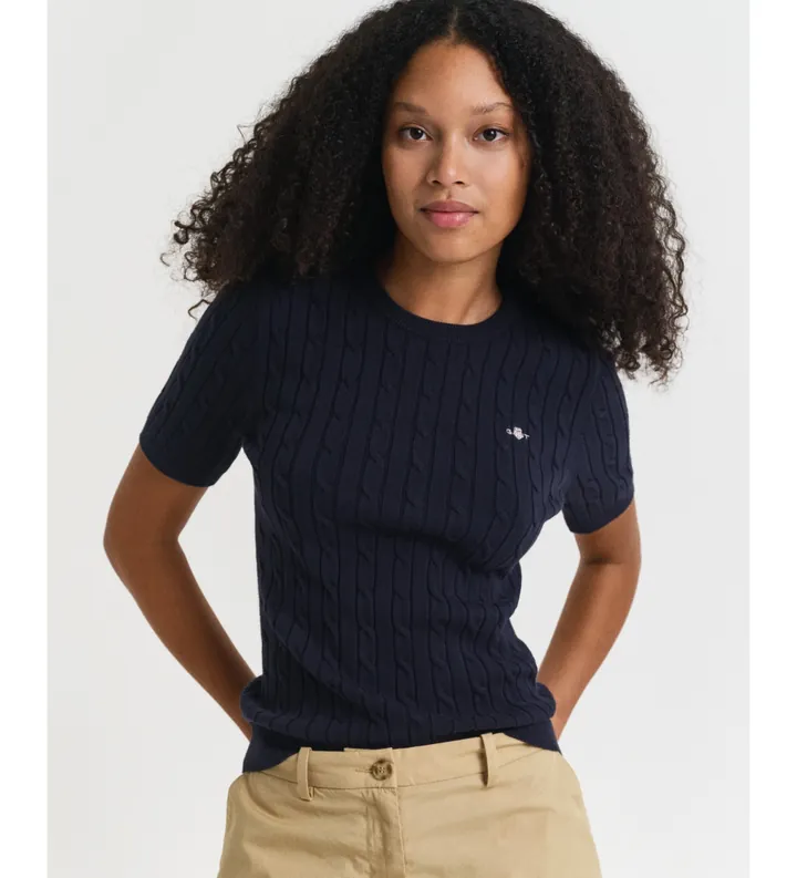 Gant para mujer. 4800105 Jersey Archive Shield marino (L), Casual, Algodón, Manga corta