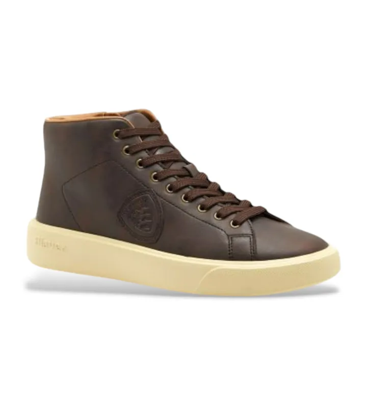 Blauer para hombre. F5BUCK08 Zapatillas de piel Buck marrón (41), Plano, Cordones, Casual