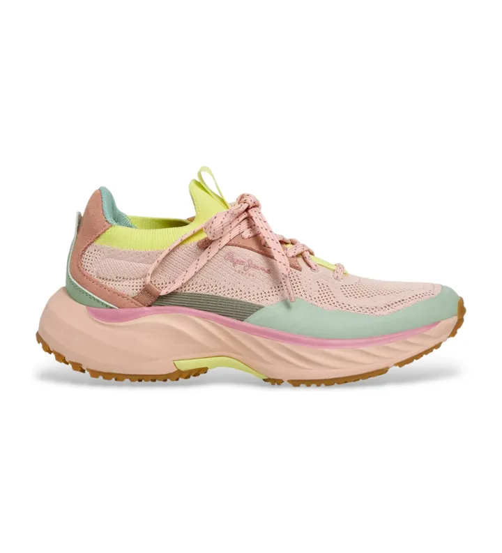 Pepe Jeans para mujer. PLS600053 Zapatillas Cromer Club multicolor (37), Plano, Cordones, Casual