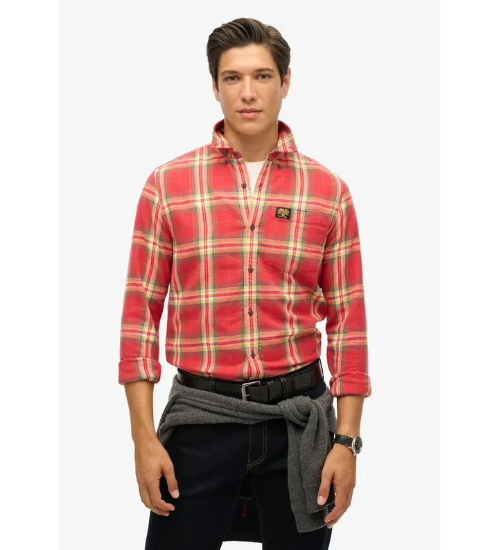 Superdry para hombre. M4010727A Camisa de leñador de algodón de manga larga
naranja (S), Rojo, Casual, Algodón Orgánico, Sostenible