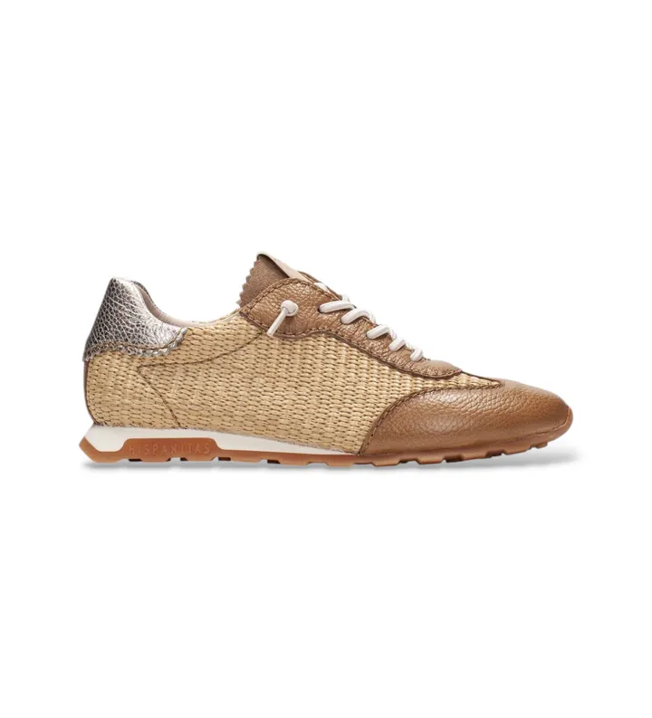 Hispanitas para mujer. RHV264596 Zapatillas Zinnia marrón (36), Piel, Plano, Cordones, Casual