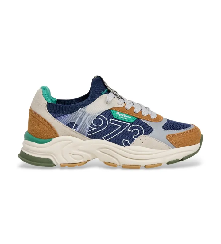 Pepe Jeans para mujer/niña. PBS600004 Zapatillas Mave Zero marino (32), Plano, Cordones, Casual, moda infantil