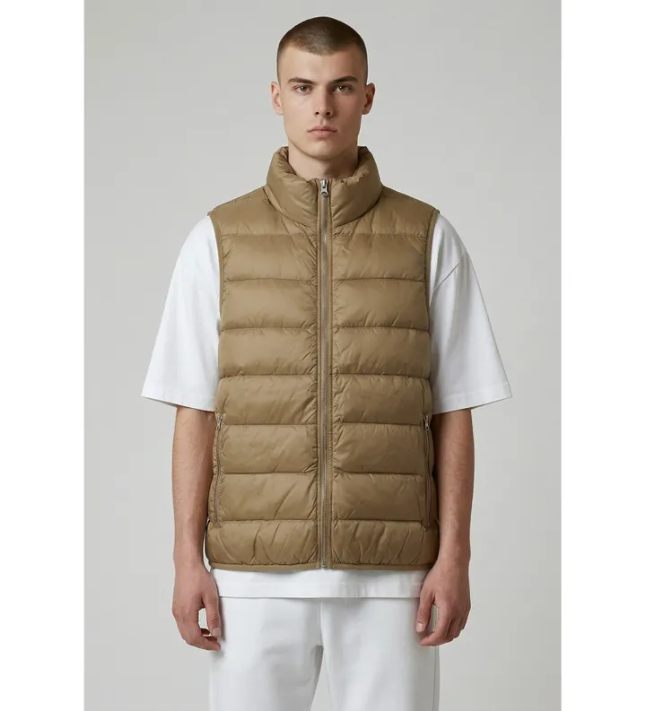 Ten c para hombre. 26CTCUX03007 Chaleco Down Liner marrón (46), Casual, Poliamida