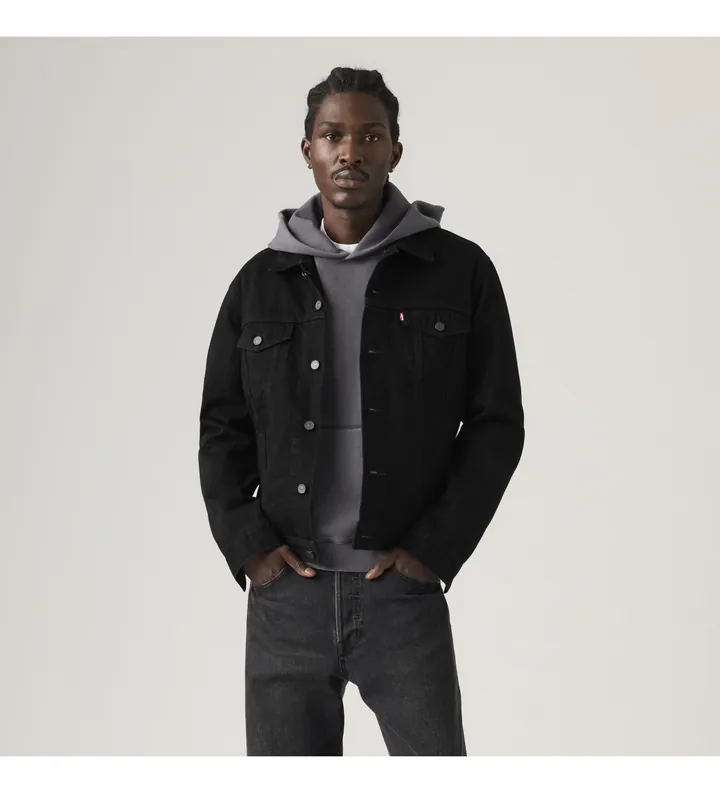 Levi's para hombre. 72334-0797 Chaqueta The Trucker negro (L), Casual, Algodón