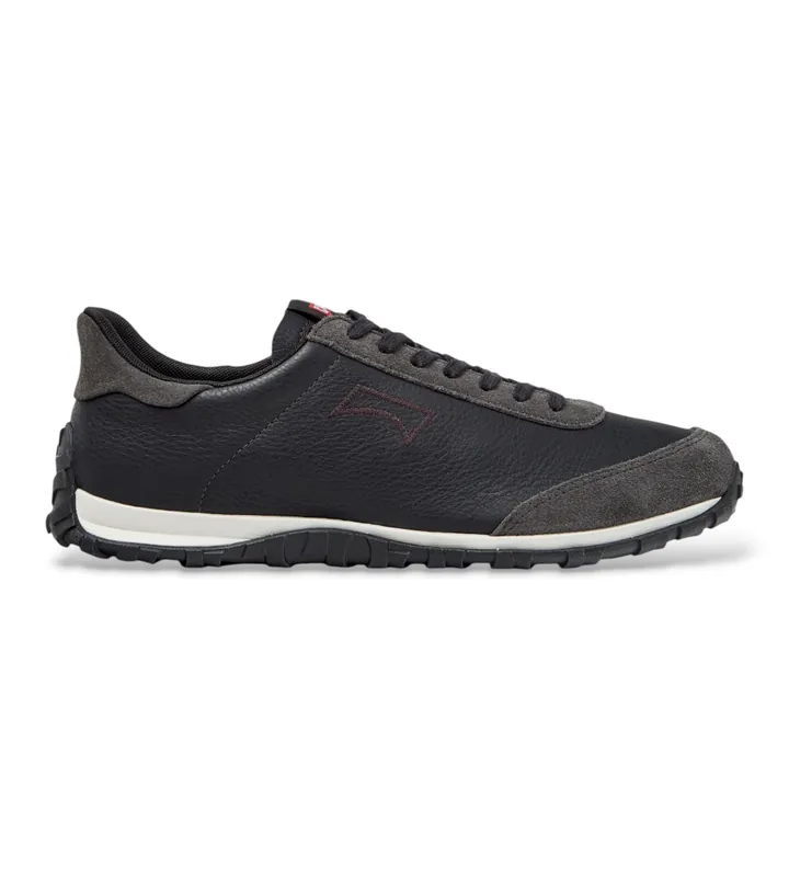 Camper para hombre. K101097-009 Zapatillas de piel Drift Walk negro (39), Plano, Cordones, Casual