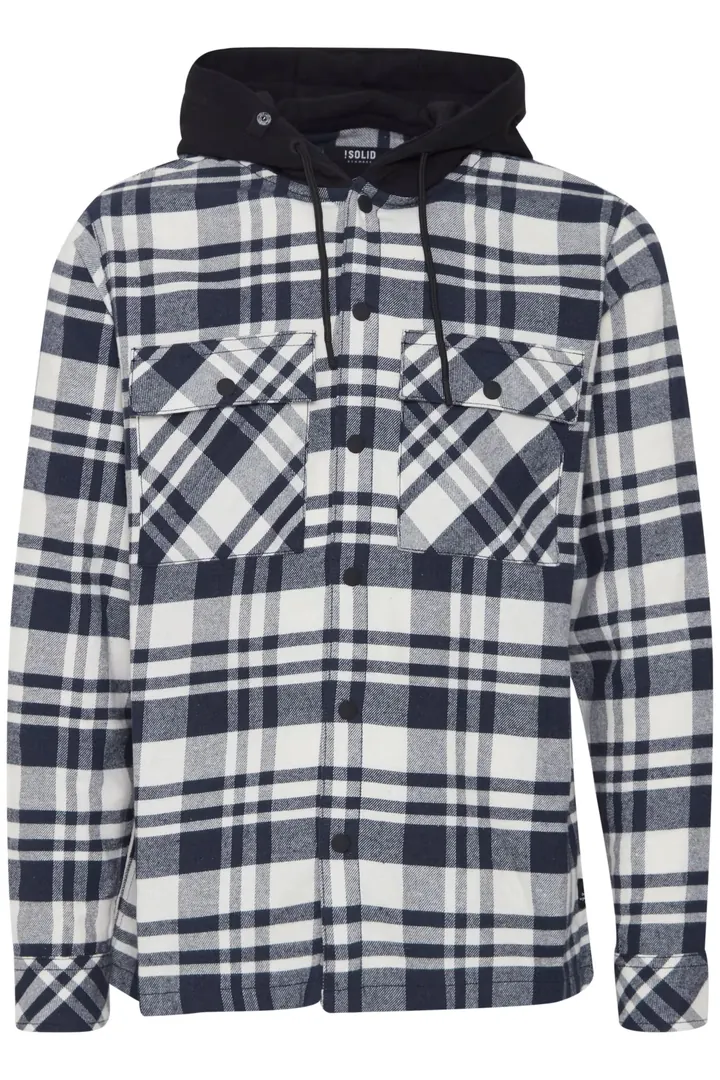 !Solid Chaqueta de entretiempo 'Zachary'  azul / azul oscuro / blanco