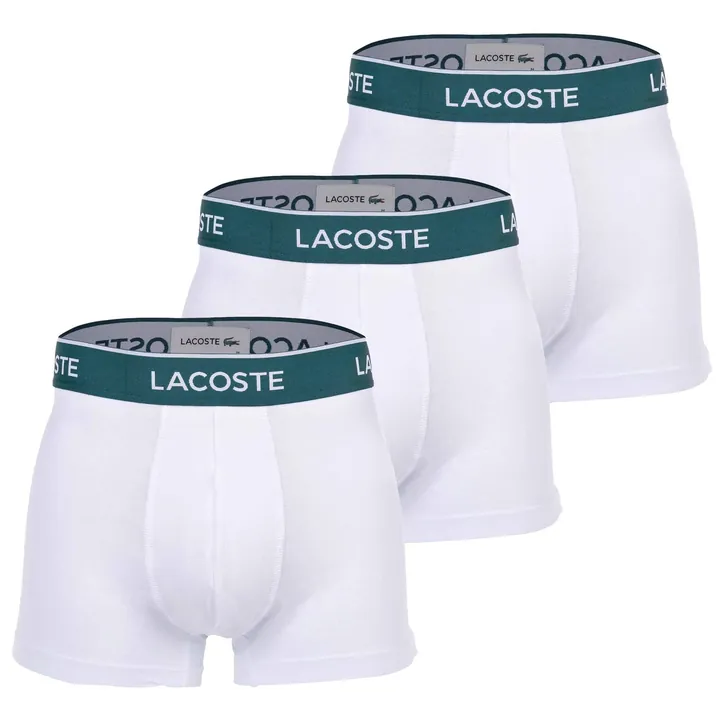 LACOSTE Calzoncillo boxer gris claro / verde oscuro / blanco