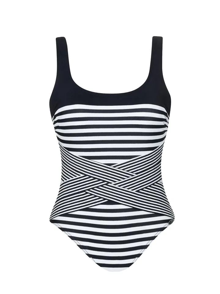 SUNFLAIR Traje de baño  negro / blanco