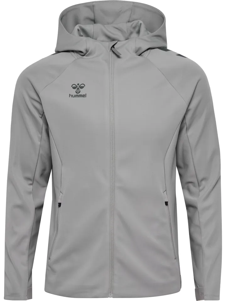 Hummel Sudadera con cremallera deportiva 'Cima 2.0' gris / negro