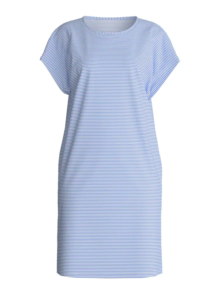 CALIDA Camiseta de noche azul real / blanco