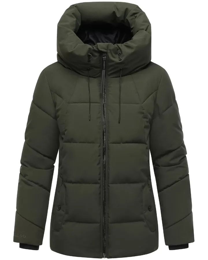 MARIKOO Chaqueta de invierno 'Kuscheltatze XVI' verde oscuro