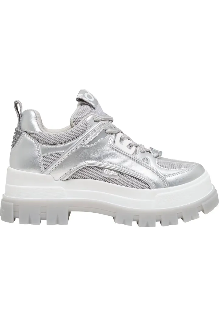 BUFFALO Botines con cordones 'Aspha Hyp' plata