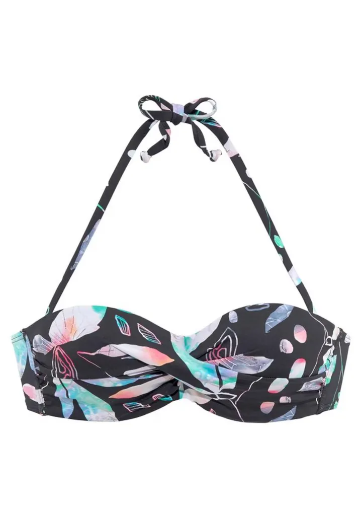 SUNSEEKER Top de bikini turquesa / azul oscuro / lila claro / rosa / blanco