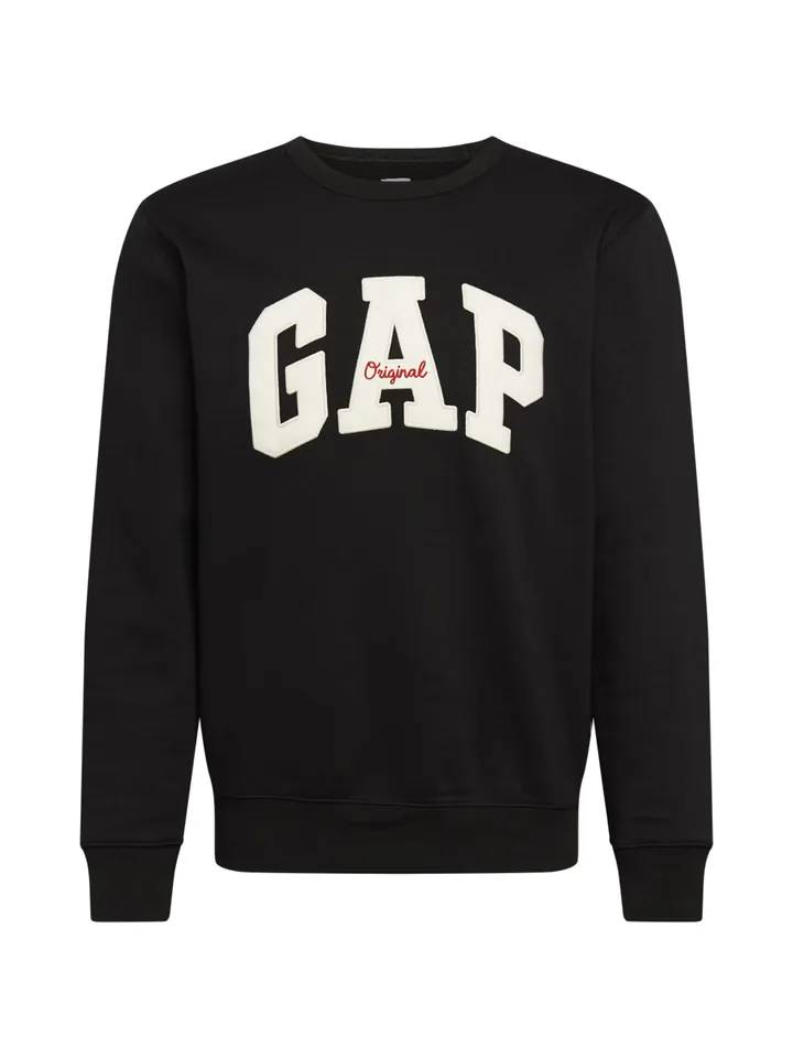 GAP Sudadera negro / blanco