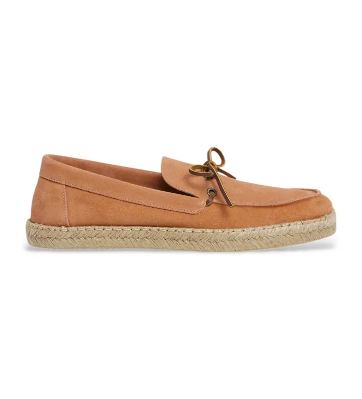 Hackett London para hombre. HMS21489 Alpargatas de piel Altea Laces naranja (40), Plano, Ante, Ninguno, Casual