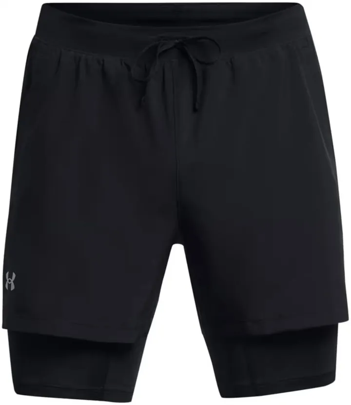 UNDER ARMOUR Pantalón deportivo 'Launch'  negro / blanco