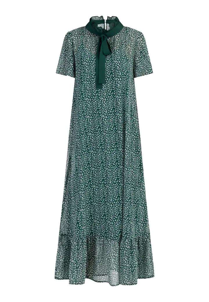faina Vestido esmeralda / offwhite