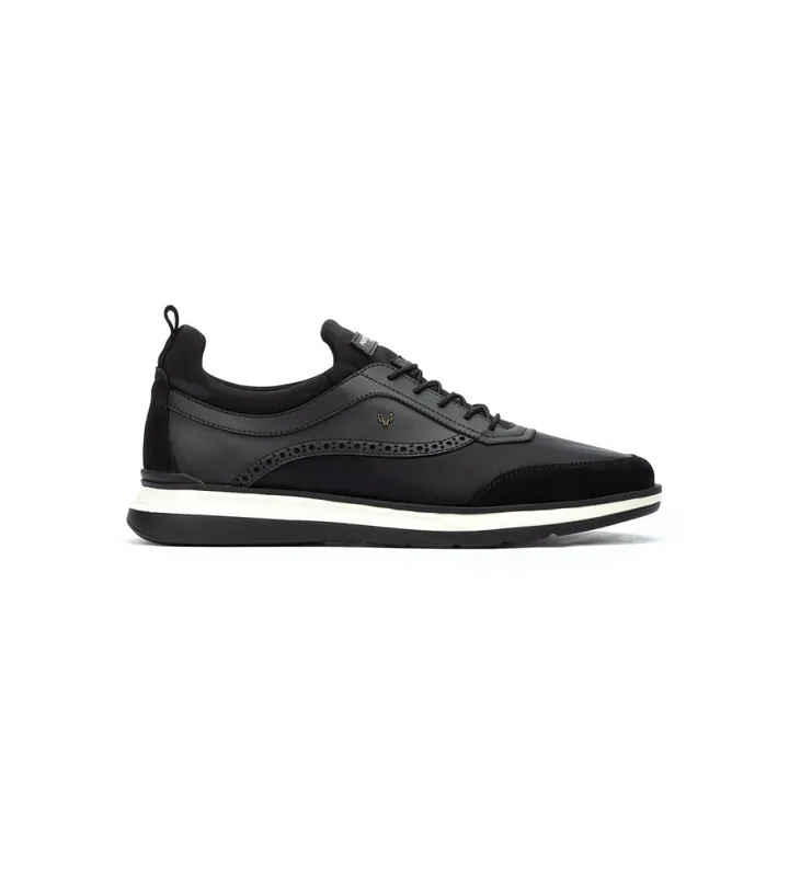 Martinelli para hombre. 1606-2733X Zapatillas de Piel Walden negro (39), Tela, Plano, Cordones, Casual