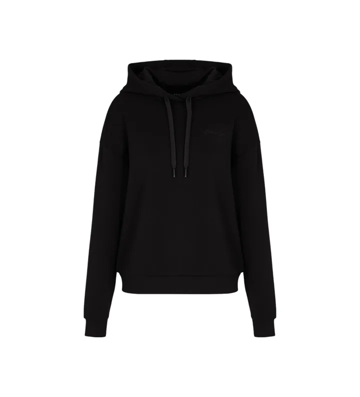 A|X Armani Exchange para mujer. XW000836AF13397UC001 Sudadera Signature negro (L), Casual, Viscosa