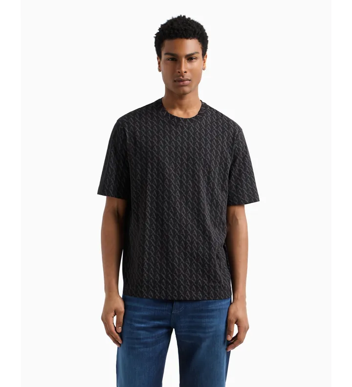 A|X Armani Exchange para hombre. XM001228AF10356FC026 Camiseta Regular Fit negro (S), Casual, Algodón, Manga corta