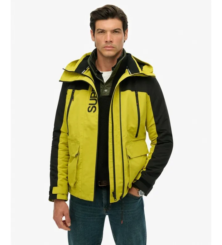 Superdry para hombre. M5012240A Chaqueta Colour Windbreaker amarillo (L), Casual, Poliéster