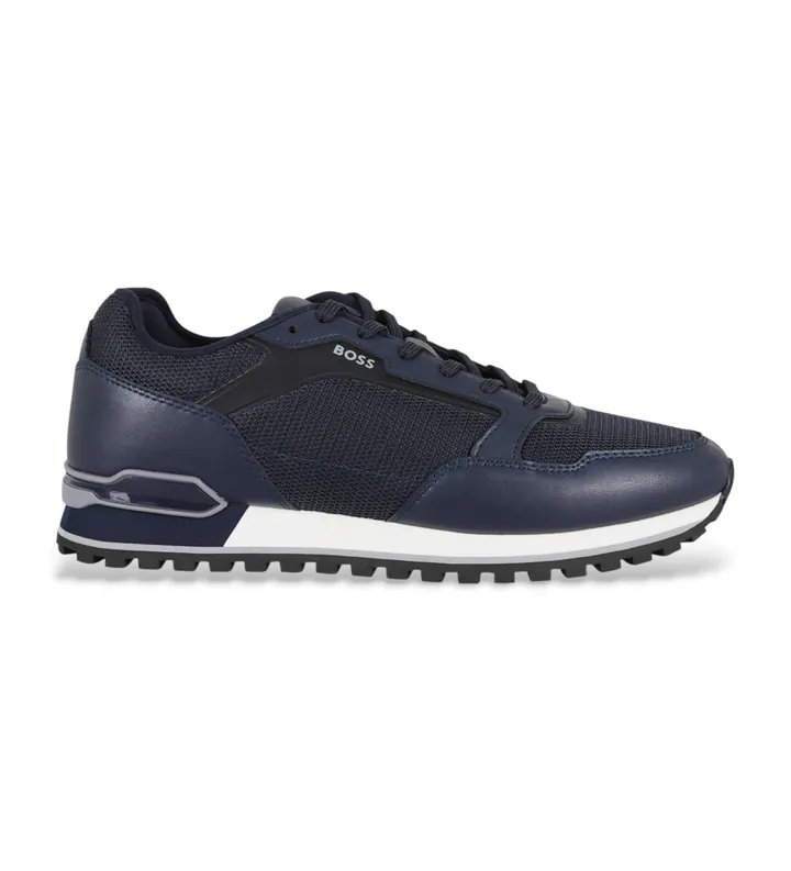 BOSS para hombre. 50557903 Zapatillas Parkour azul (43), Plano, Cordones, Casual