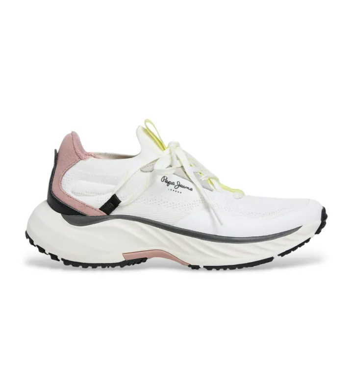 Pepe Jeans para mujer. PLS600053 Zapatillas Cromer Club blanco (36), Plano, Cordones, Casual