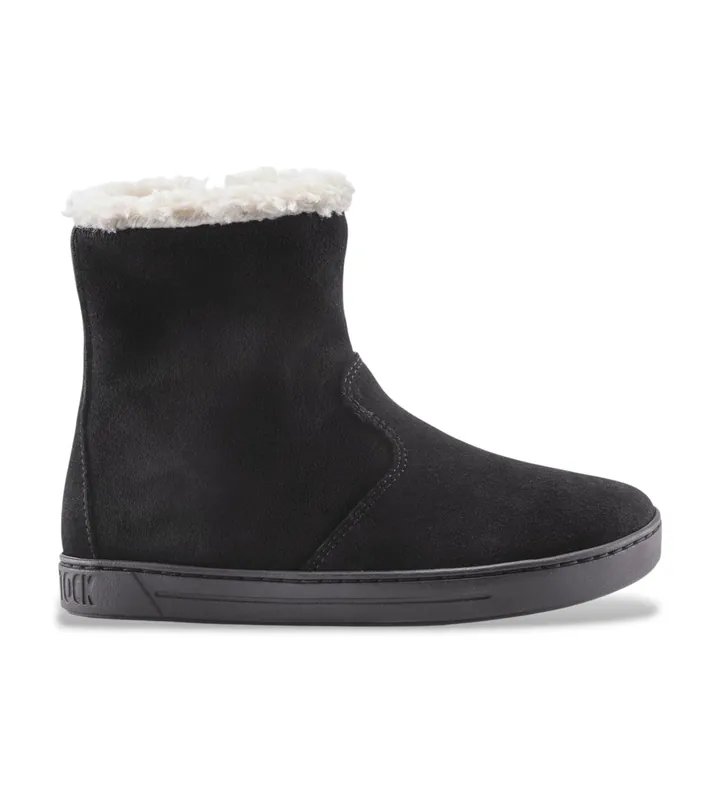 Birkenstock para mujer/niña. 1017843 Botines de Ante Lille (Ajuste Regular) negro (36), Plano, Ninguno, Casual, moda infantil