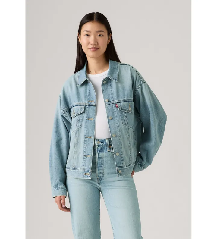 Levi's para mujer. A1743-0140 Chaqueta 90's azul claro (L), Casual, Algodón, Denim