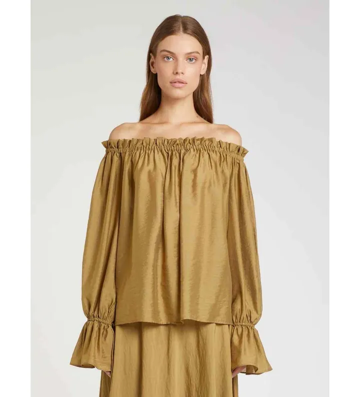 Marella para mujer. 2613111042200 Blusa Mllmeringa marrón (38), Casual, Modal, Manga larga